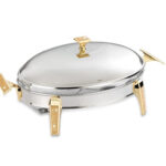 Oval Mum Isıtıcılı Servis Gold