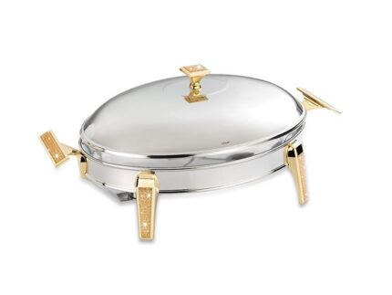 Oval Mum Isıtıcılı Servis Gold